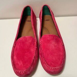 Pink UGG driving loafers